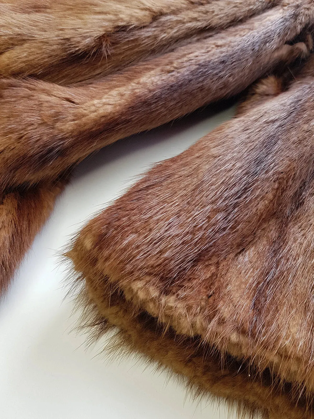 1940s Vintage Italian Fur Coat - Rich Golden Brown - Absolutely Gorgeous - Soft & Dreamy - Full Length