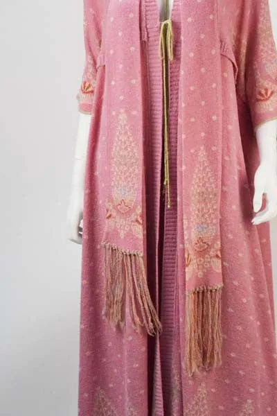 1975 Bill Gibb Pink Three Piece Knit Wear Ensemble