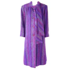 1980s Purple Mohair Coat Jacket