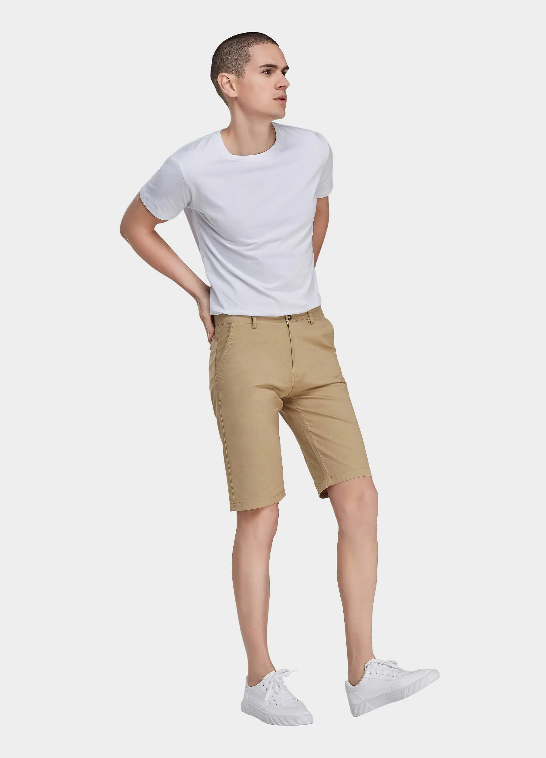 1PA1 Men's Chino Casual Shorts 100% Cotton Shorts(Clearance)