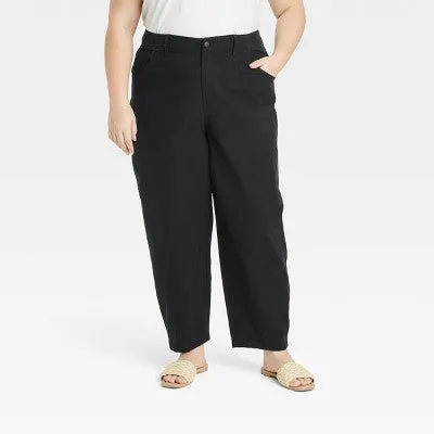 A New Day Women's Tapered Casual Ankle Length Barrel Chino Pants Stretch