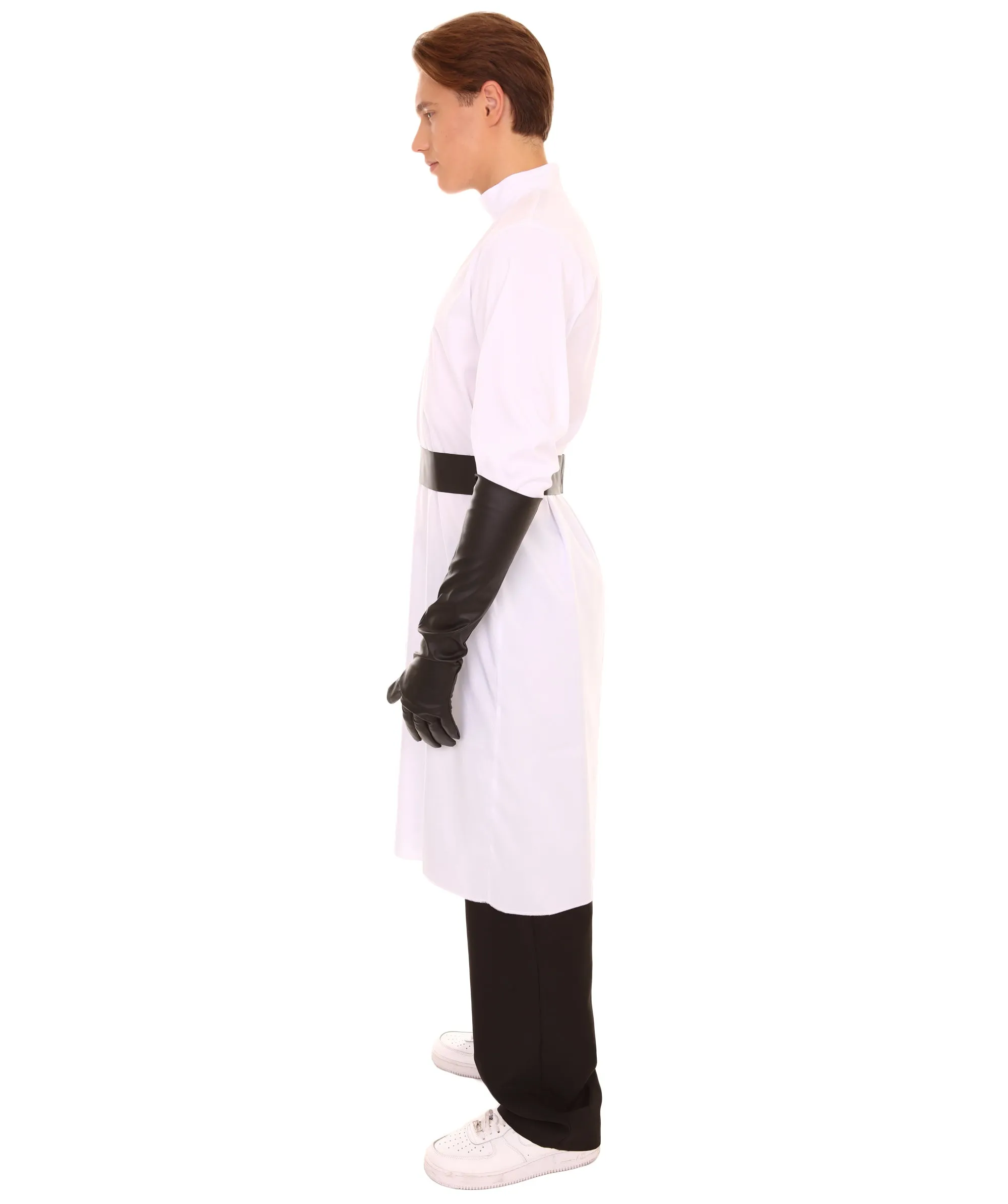 Adult Men's Mad Scientist Costume | White Black belted Cosplay Costume