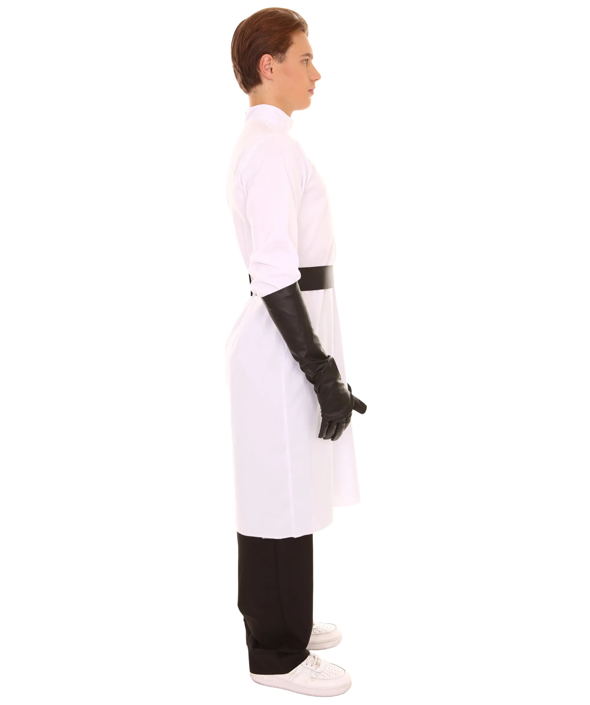 Adult Men's Mad Scientist Costume | White Black belted Cosplay Costume