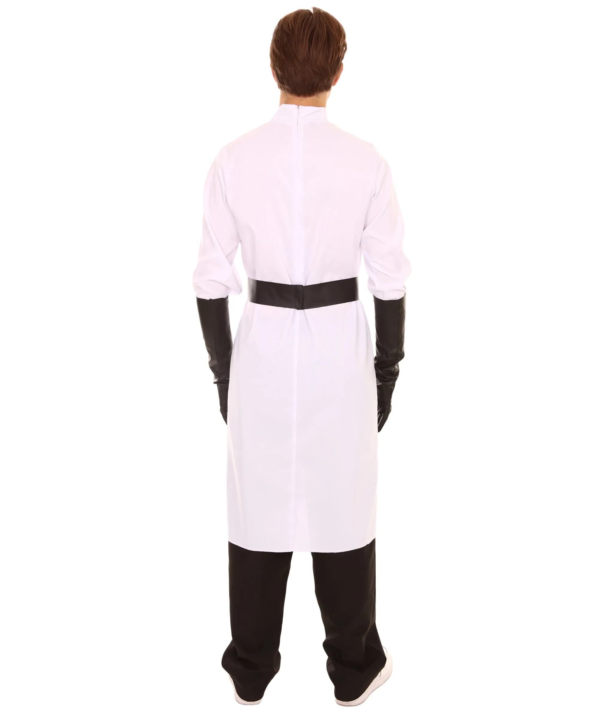 Adult Men's Mad Scientist Costume | White Black belted Cosplay Costume