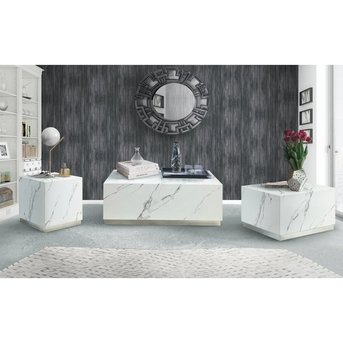 Astraia White Rectangular Coffee Table