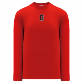 Athletic Knit A1900 Georgina Bulldogs Long Sleeve Tee - Red