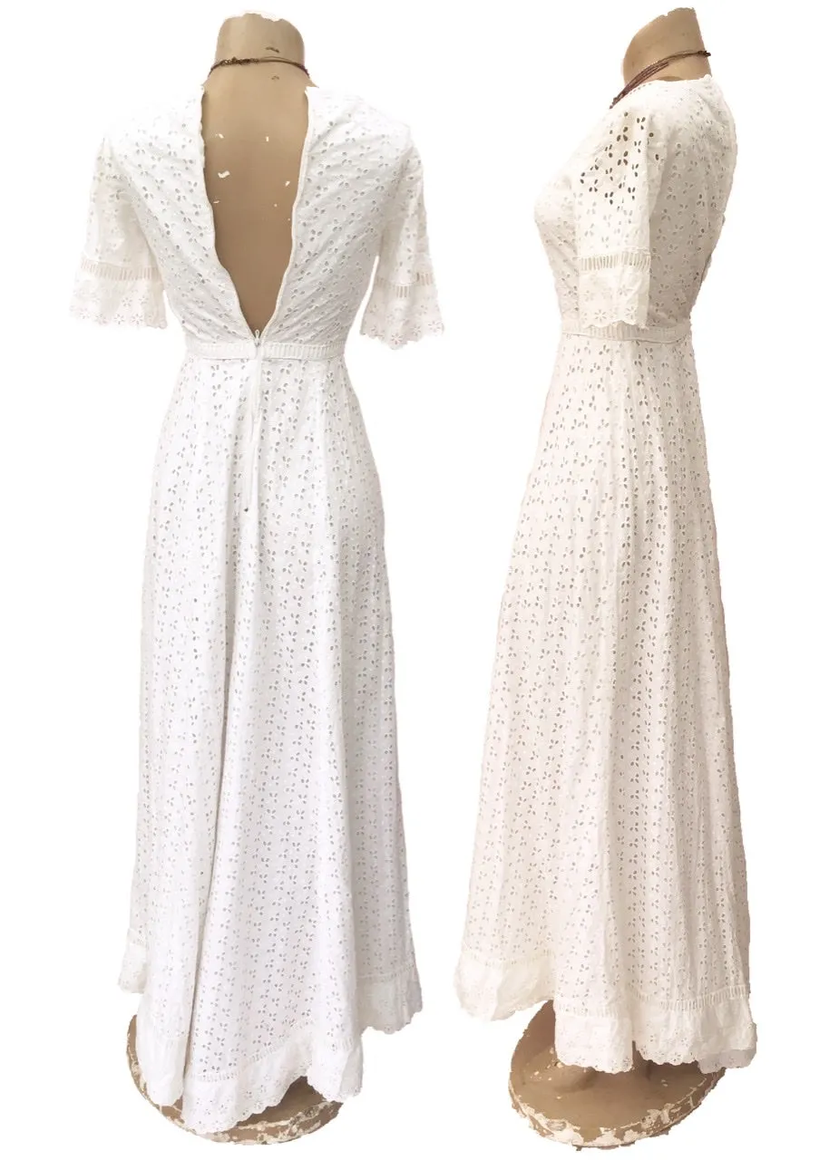 Beautiful Broderie Anglaise Boho Wedding Dress