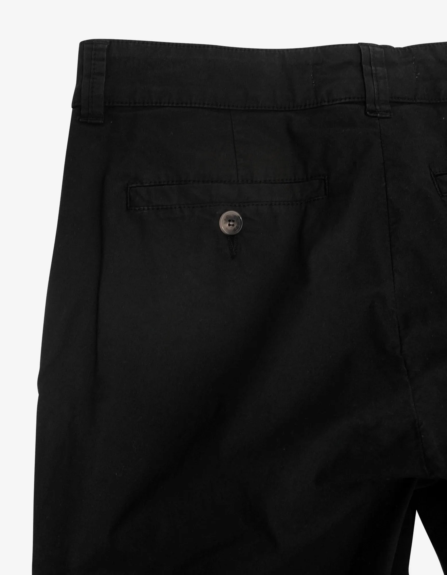 Black Contrast Stitch Chino Trousers