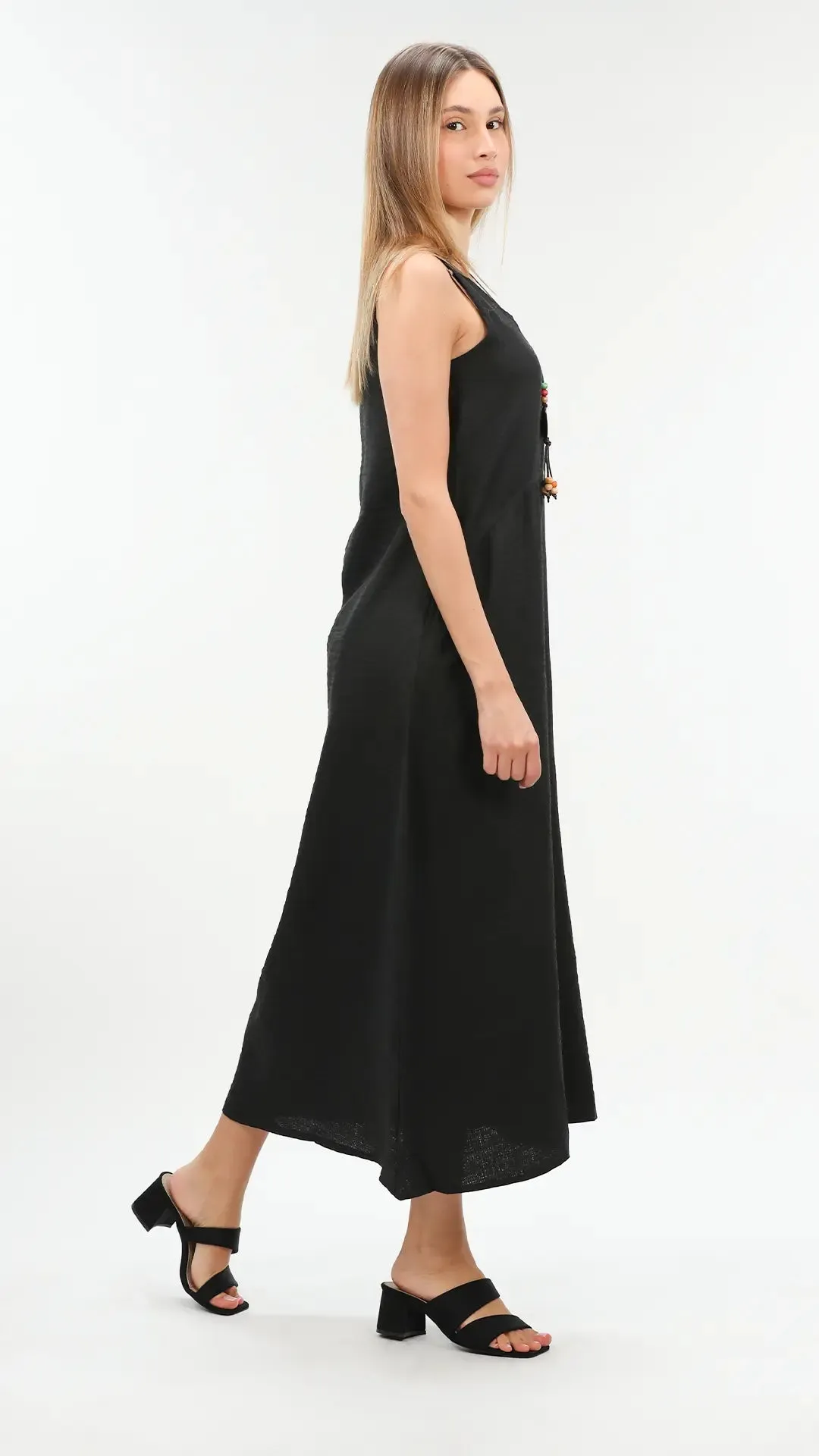 Black Maxi Dress With Open Side