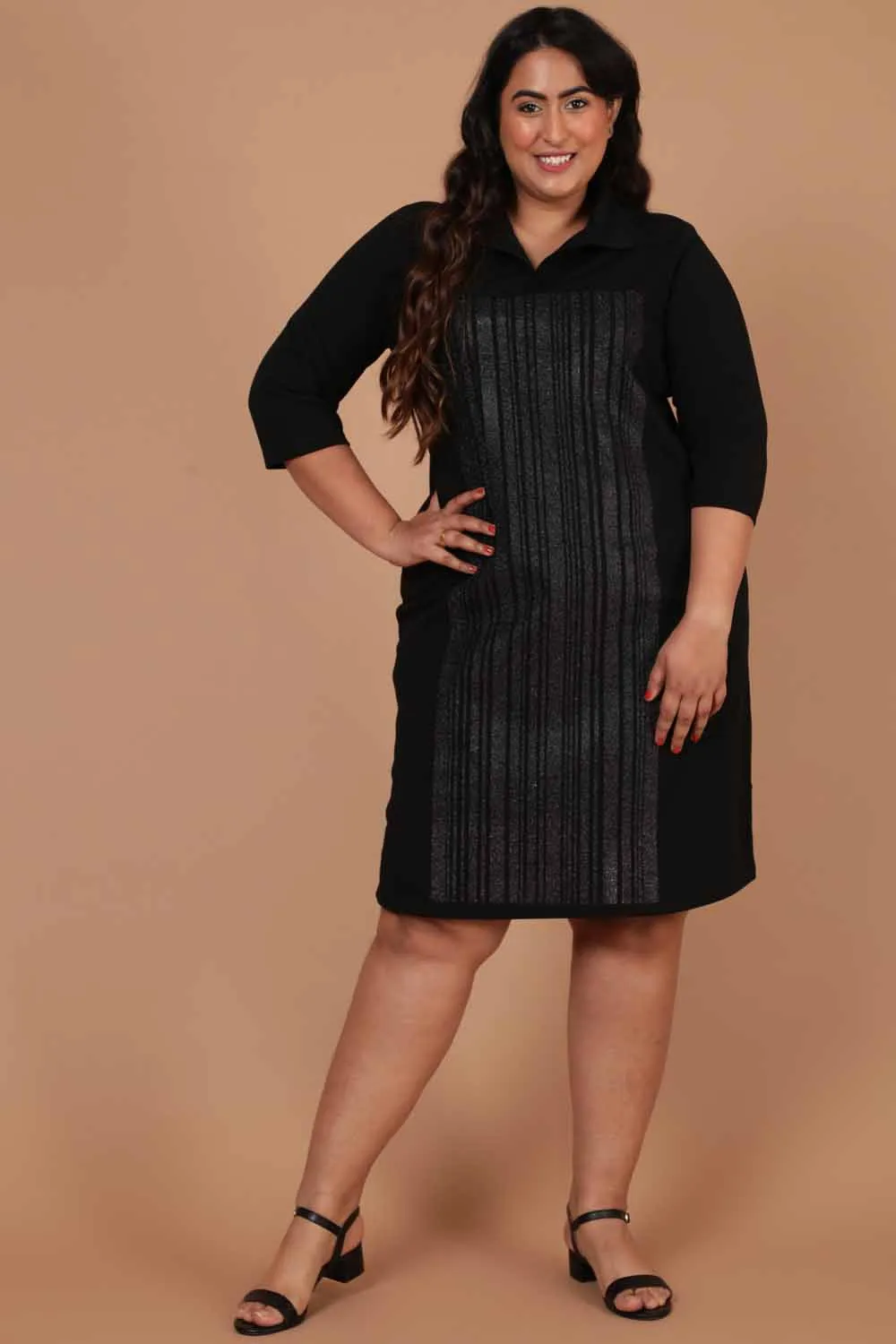 Black Party Shirt Dress