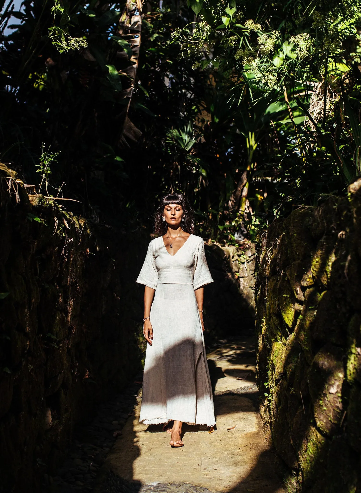 Boho Simple Wedding Dress "Cristal de Floresta"