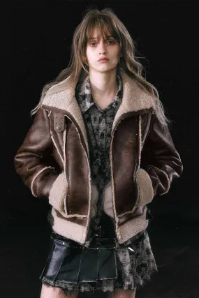 Buckled Leather Coat