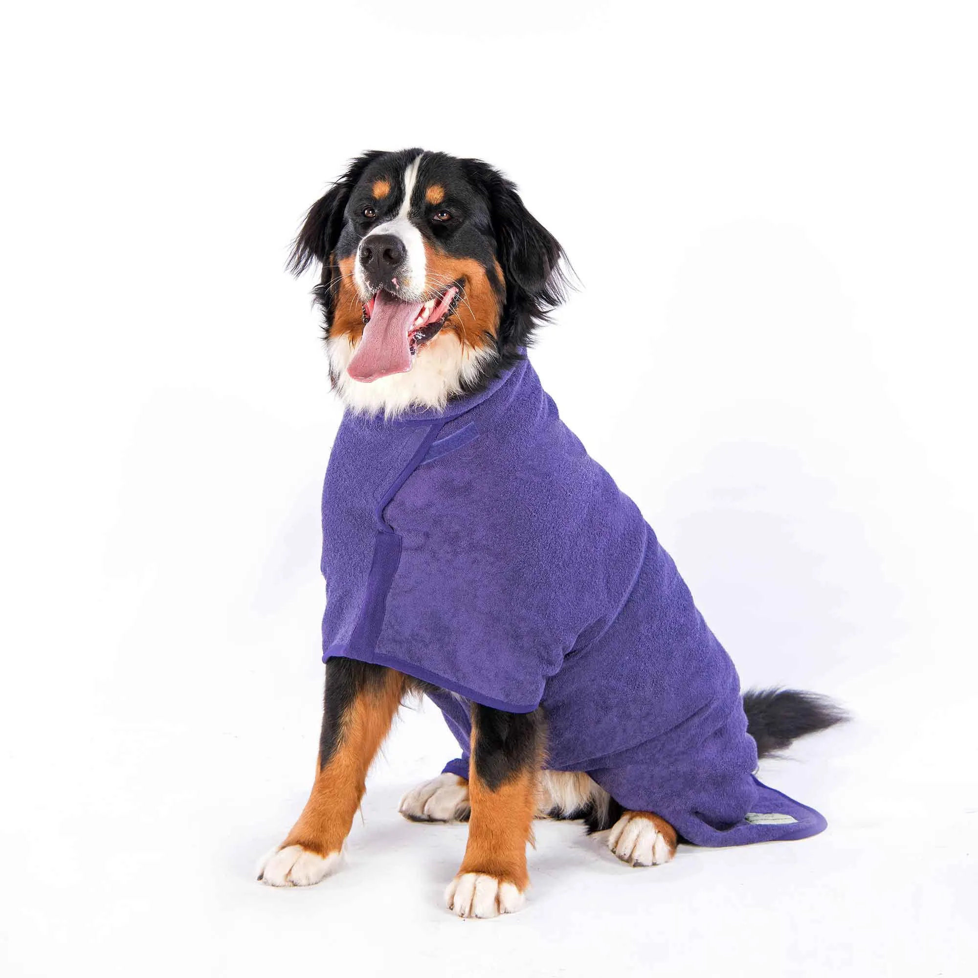 Classic Dog Drying Coat in Purple Heather by Ruff and Tumble