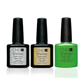 CND - Shellac Combo - Base, Top & Lush Tropics