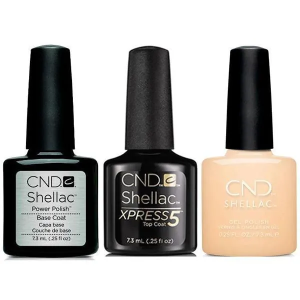 CND - Shellac Xpress5 Combo - Base, Top & Exquisite (0.25 oz)