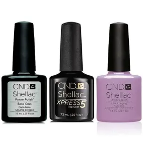 CND - Shellac Xpress5 Combo - Base, Top & Lilac Longing (0.25 oz)