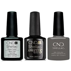 CND - Shellac Xpress5 Combo - Base, Top & Silhouette (0.25 oz)