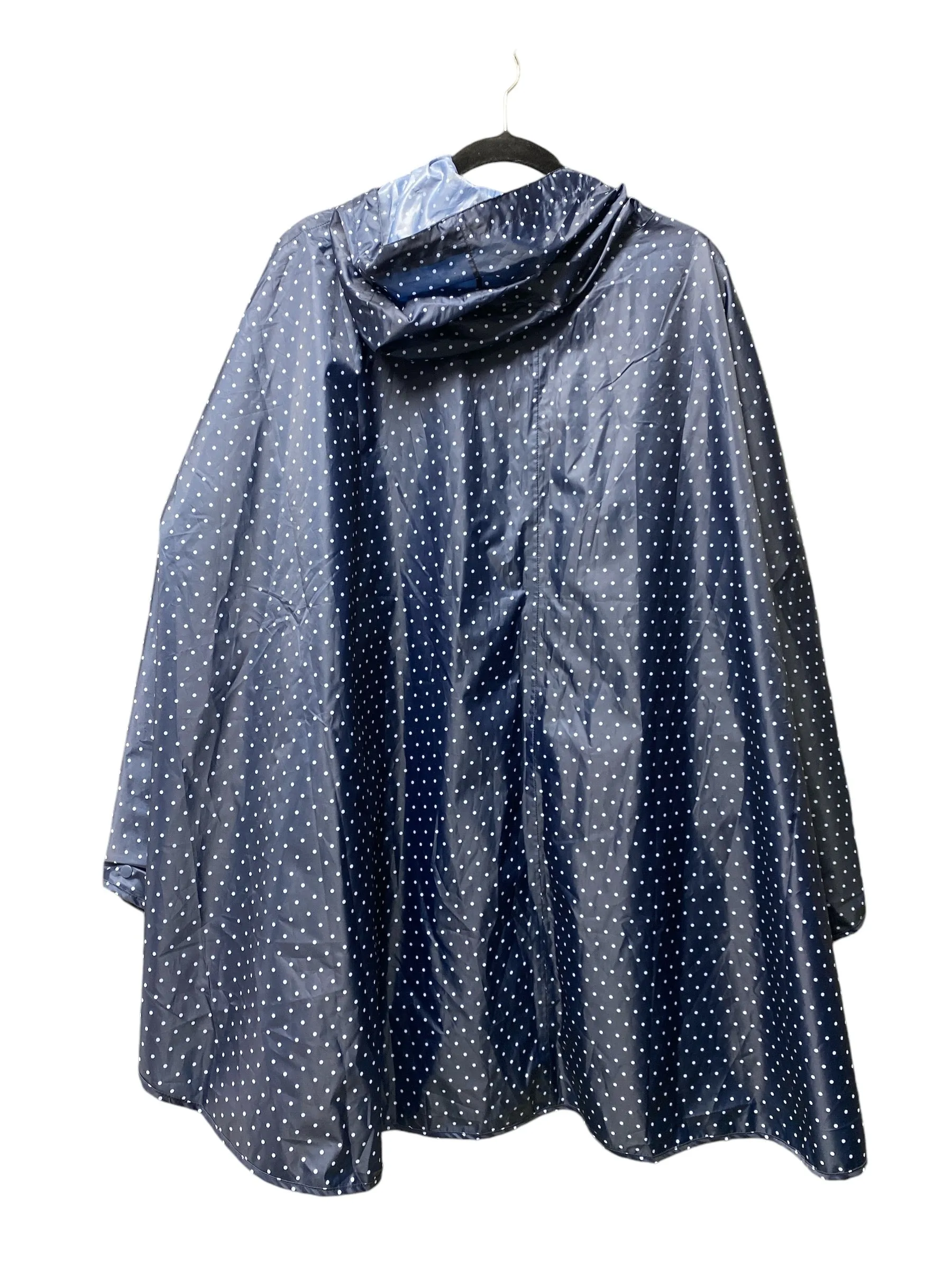 Coat Raincoat By Clothes Mentor In Polkadot Pattern, Size: Osfm