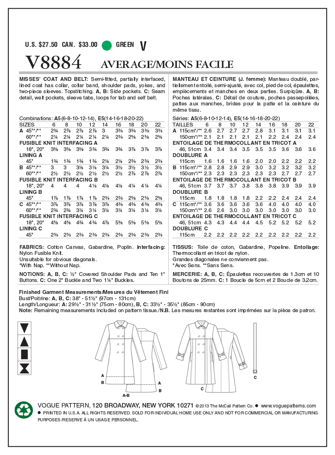 COAT - V8884