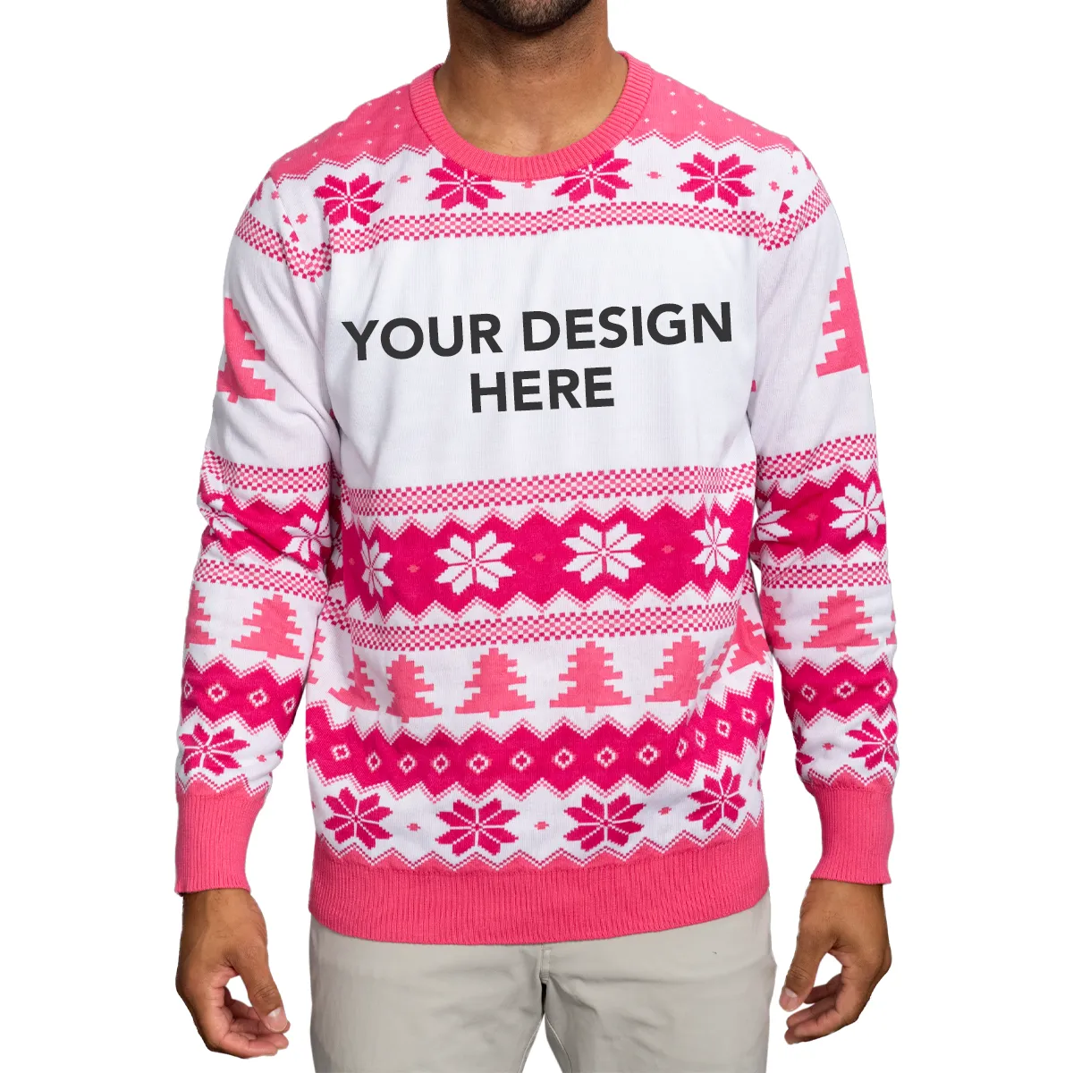 Custom Adult Poly-Knit Logo Christmas Sweater