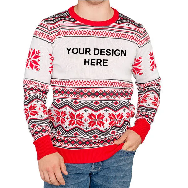 Custom Adult Poly-Knit Logo Christmas Sweater