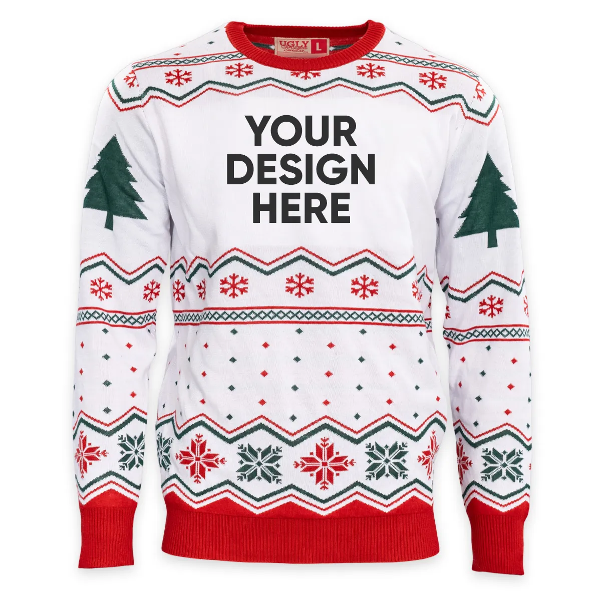 Custom Adult Poly-Knit Logo Christmas Sweater