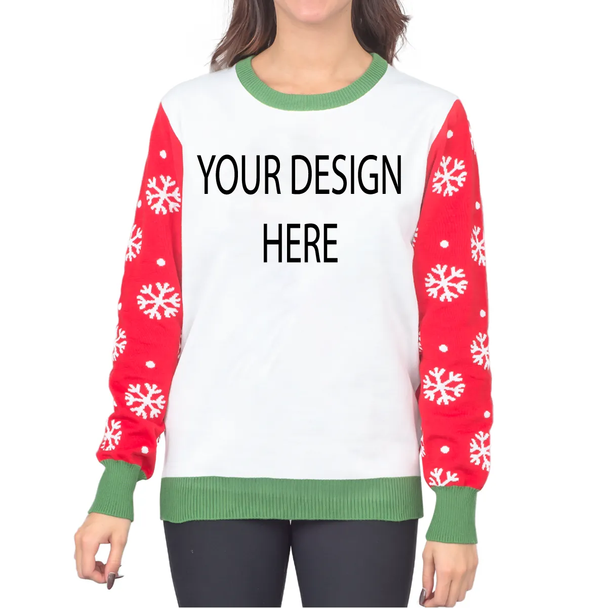 Custom Adult Poly-Knit Logo Christmas Sweater