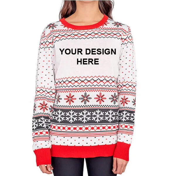 Custom Adult Poly-Knit Logo Christmas Sweater