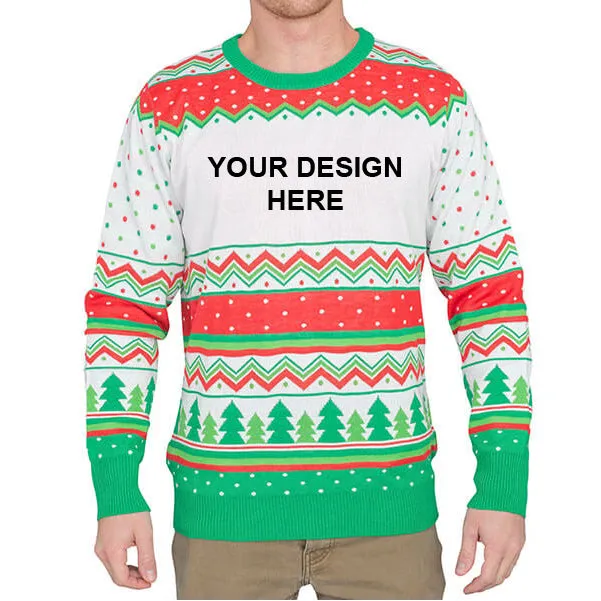 Custom Adult Poly-Knit Logo Christmas Sweater