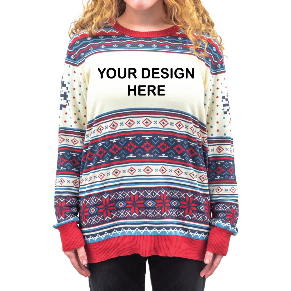 Custom Adult Poly-Knit Logo Christmas Sweater