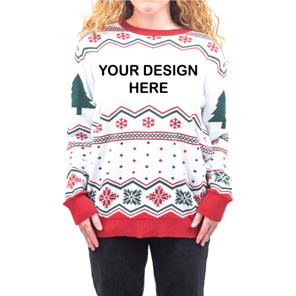 Custom Adult Poly-Knit Logo Christmas Sweater