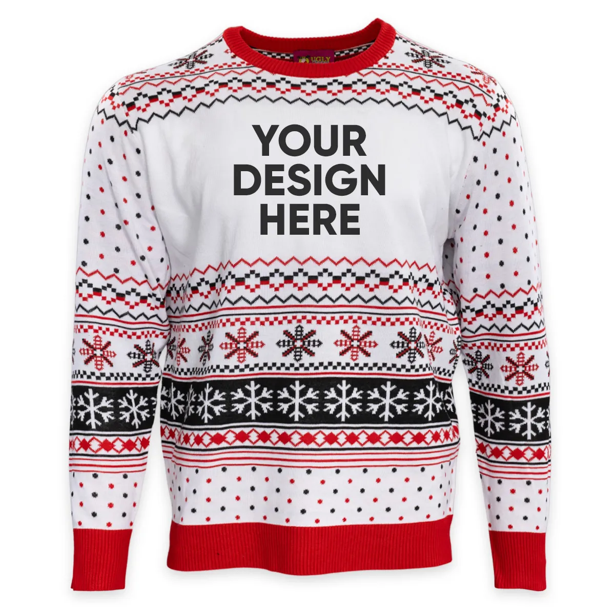 Custom Adult Poly-Knit Logo Christmas Sweater