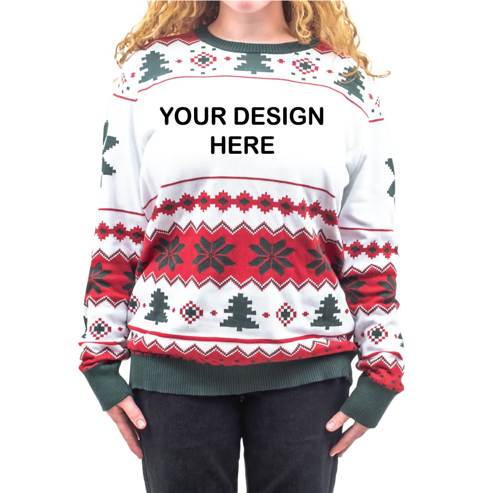 Custom Adult Poly-Knit Logo Christmas Sweater