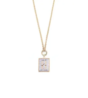 Custom Diamond Initial : Refined Clip Open Chain Necklace