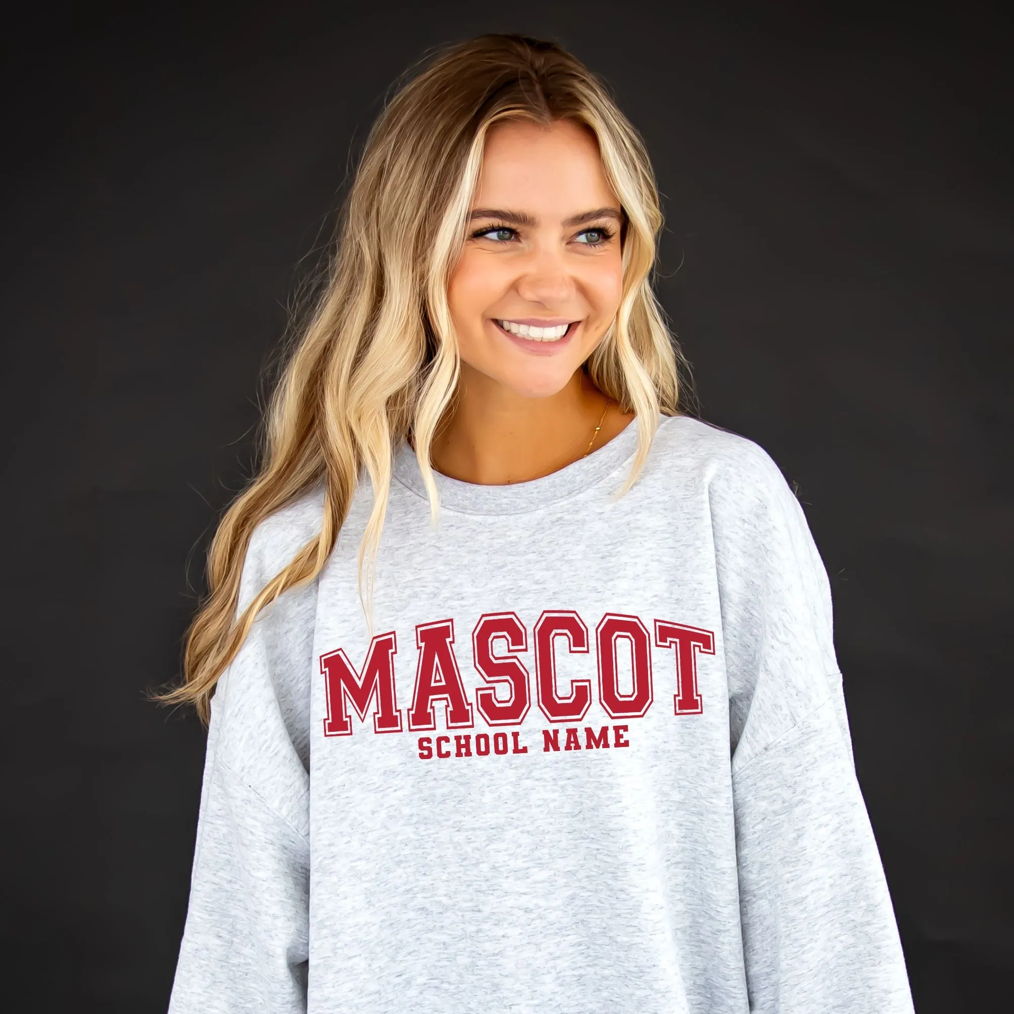 Custom Varsity Print Crewneck Sweatshirt