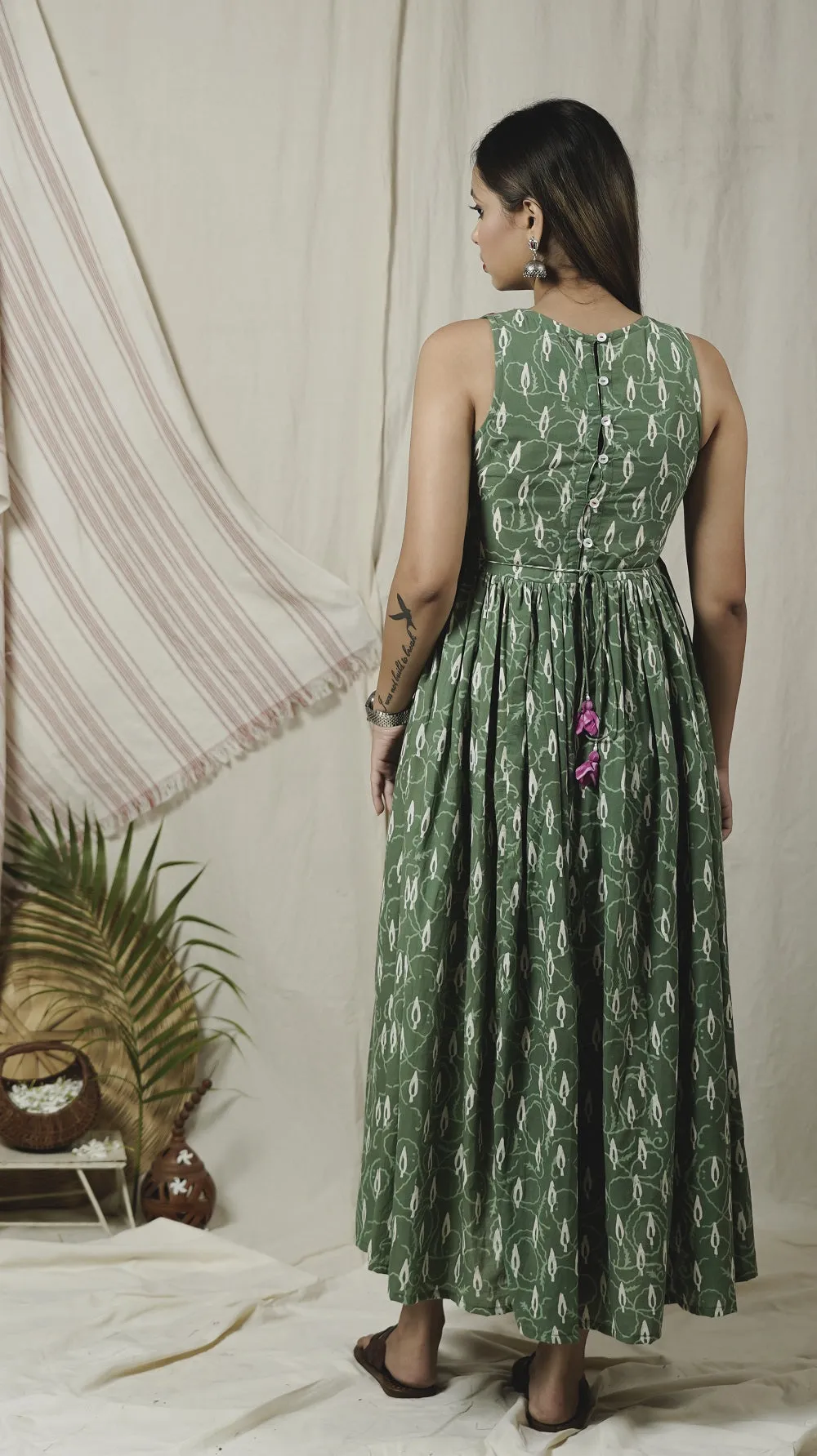 Dhani gathered maxi dress