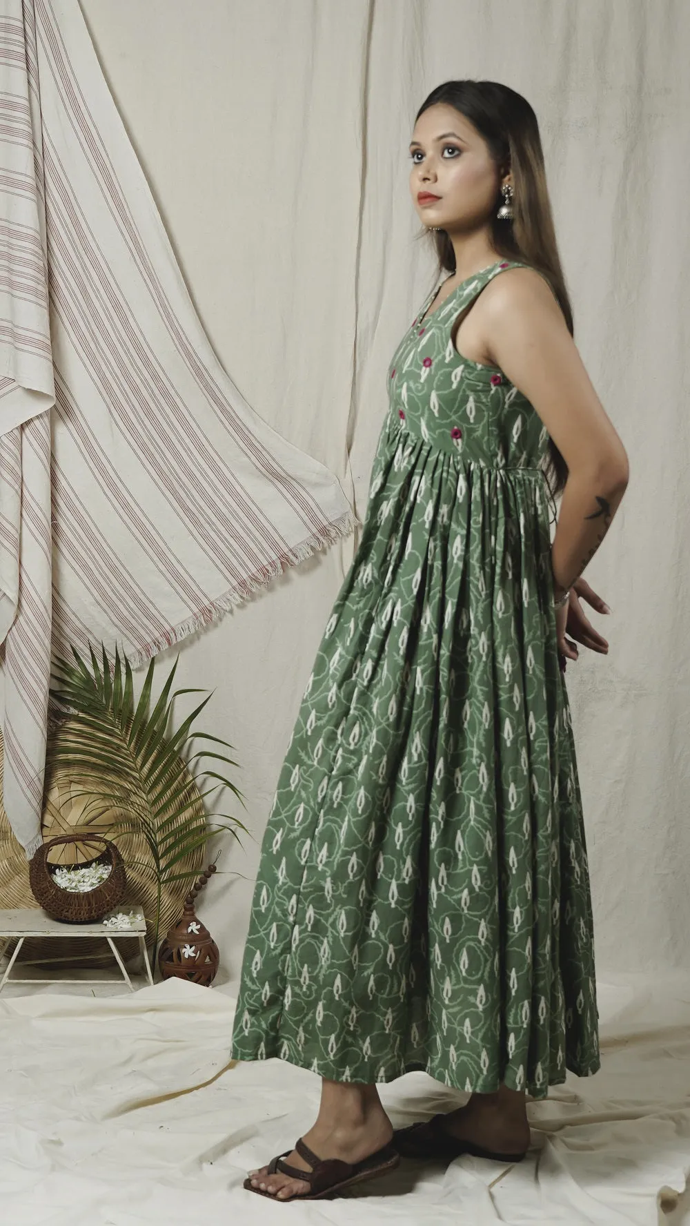 Dhani gathered maxi dress