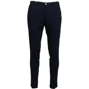 Domenico Tagliente Elegant Dark Blue Slim Chino Pants