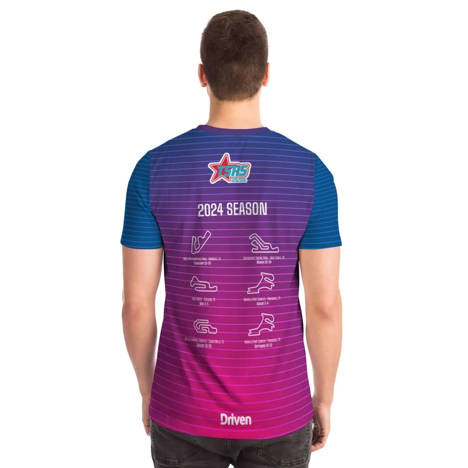 DRIVEN | TSRS '24 | T-Shirt with Pocket  - Adult - Pink/Blue