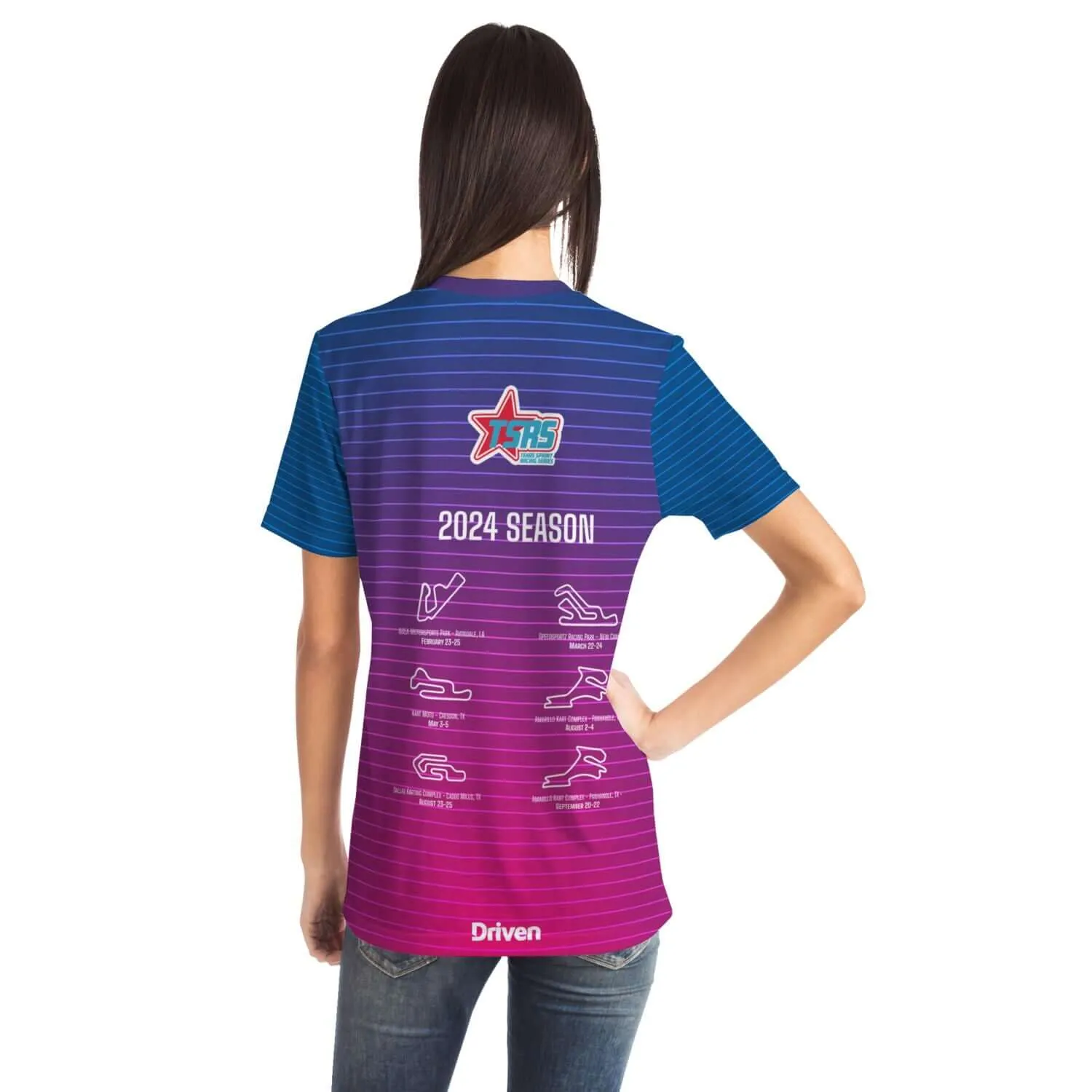 DRIVEN | TSRS '24 | T-Shirt with Pocket  - Adult - Pink/Blue