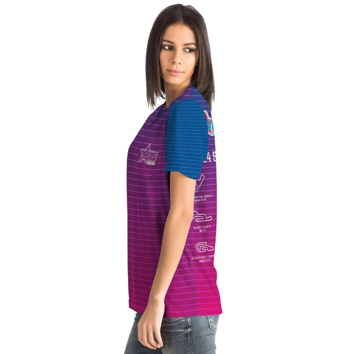 DRIVEN | TSRS '24 | T-Shirt with Pocket  - Adult - Pink/Blue