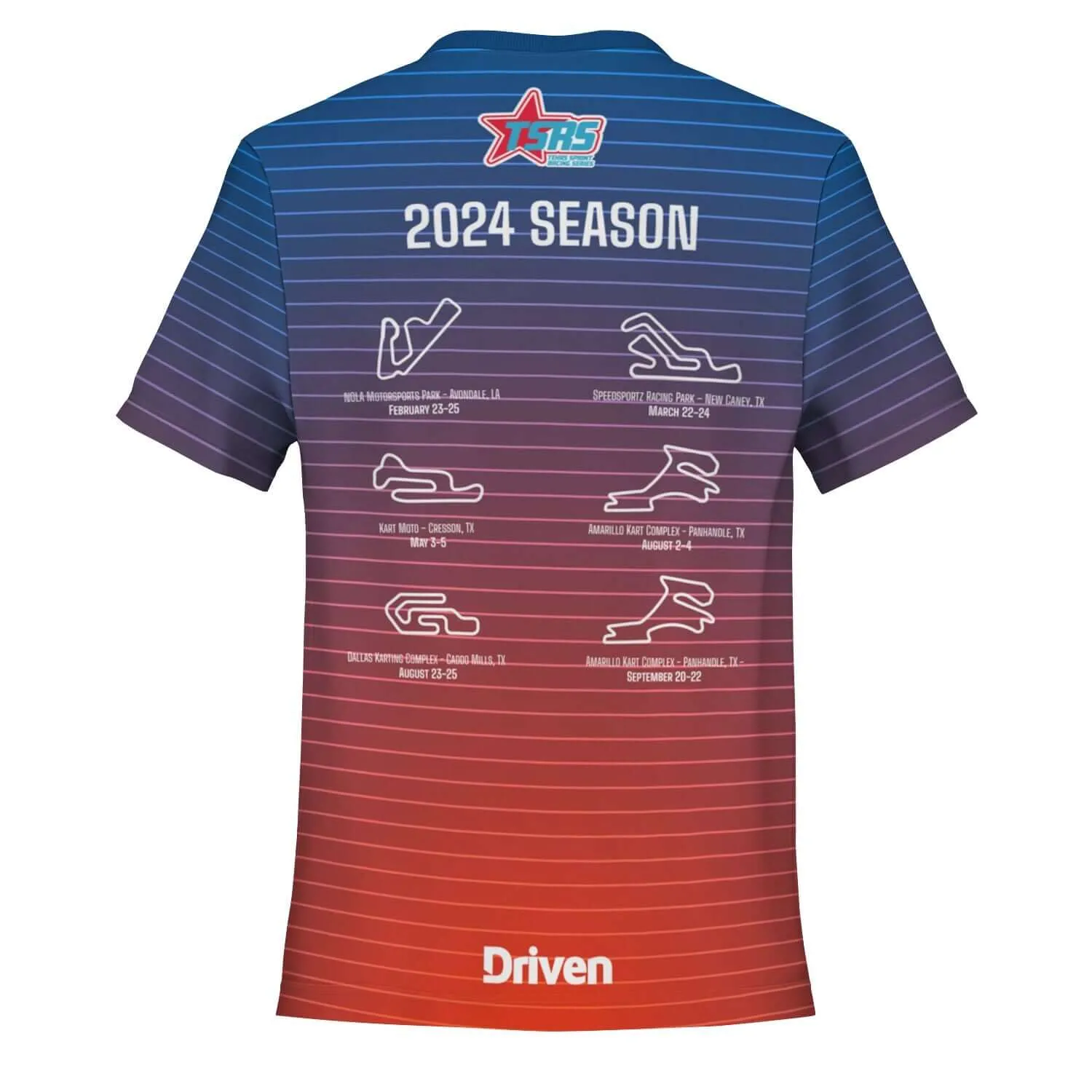 DRIVEN | TSRS '24 | T-Shirt with Pocket - Adult - Red/Blue