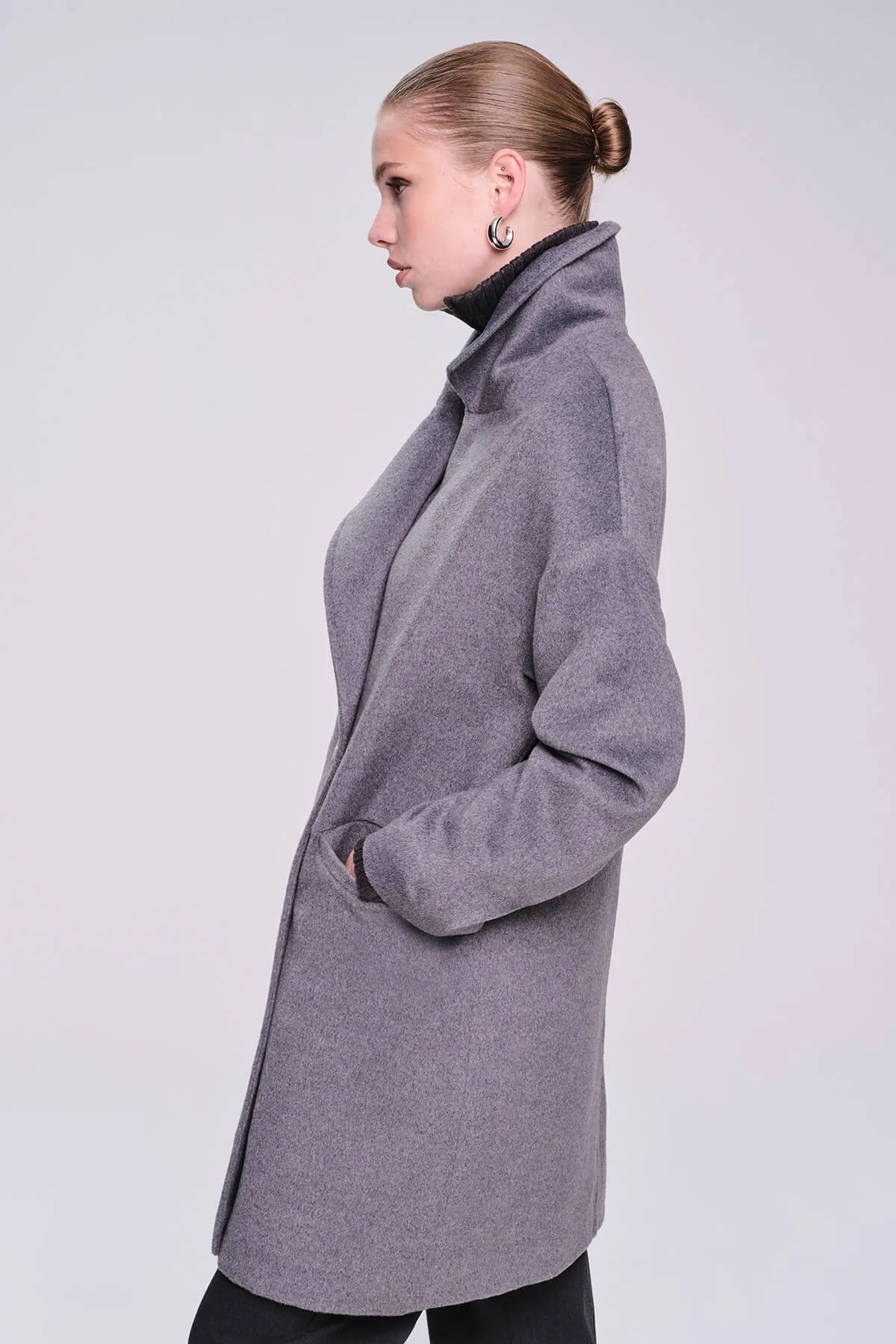 Dynamic Fit Cachet Alice Wool Blend Gray Coat