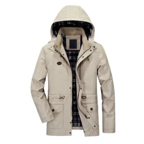 Elegant Cotton Windbreaker Winter Jacket