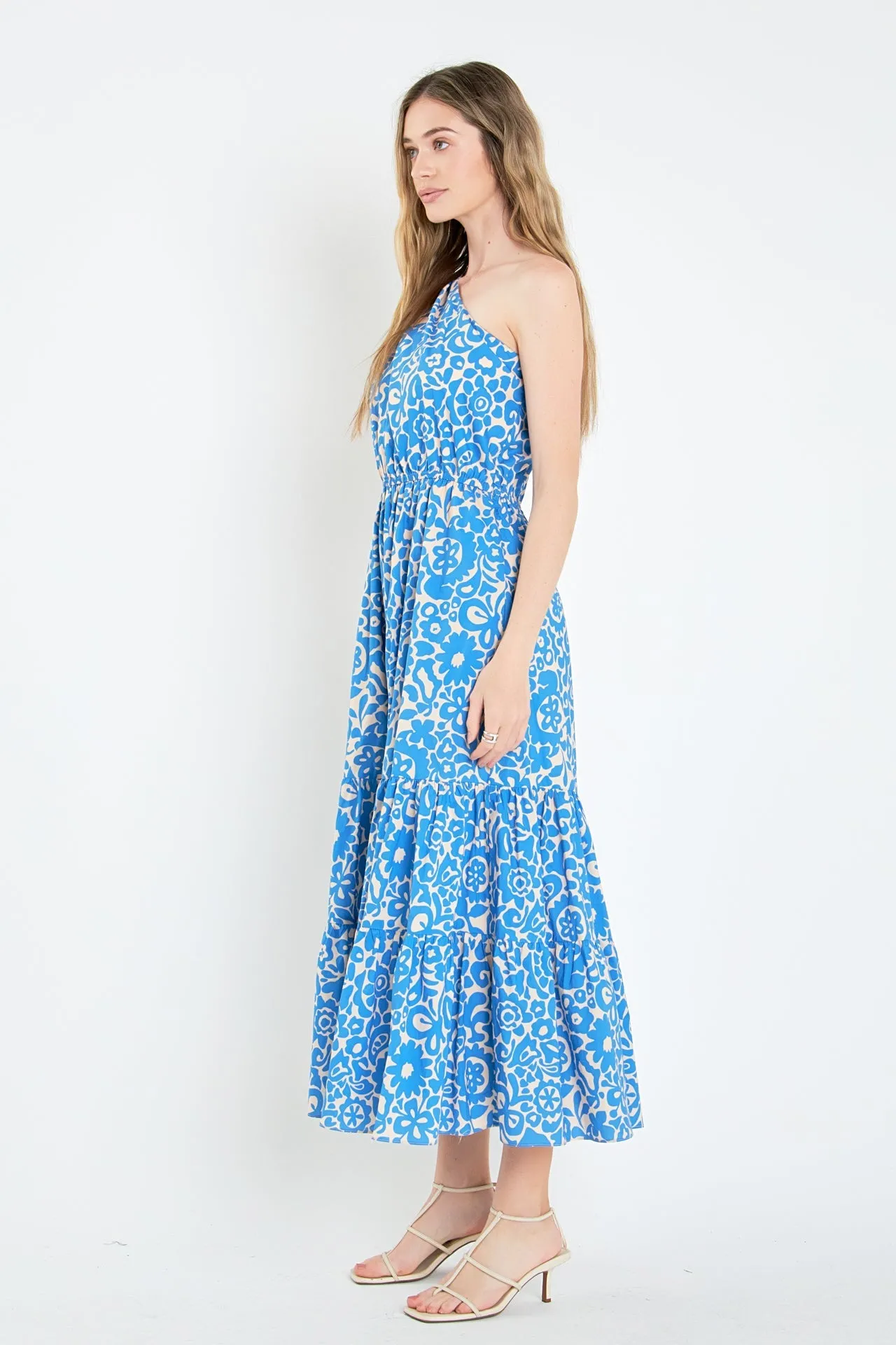 English Factory - One Shoulder Print Maxi Dress