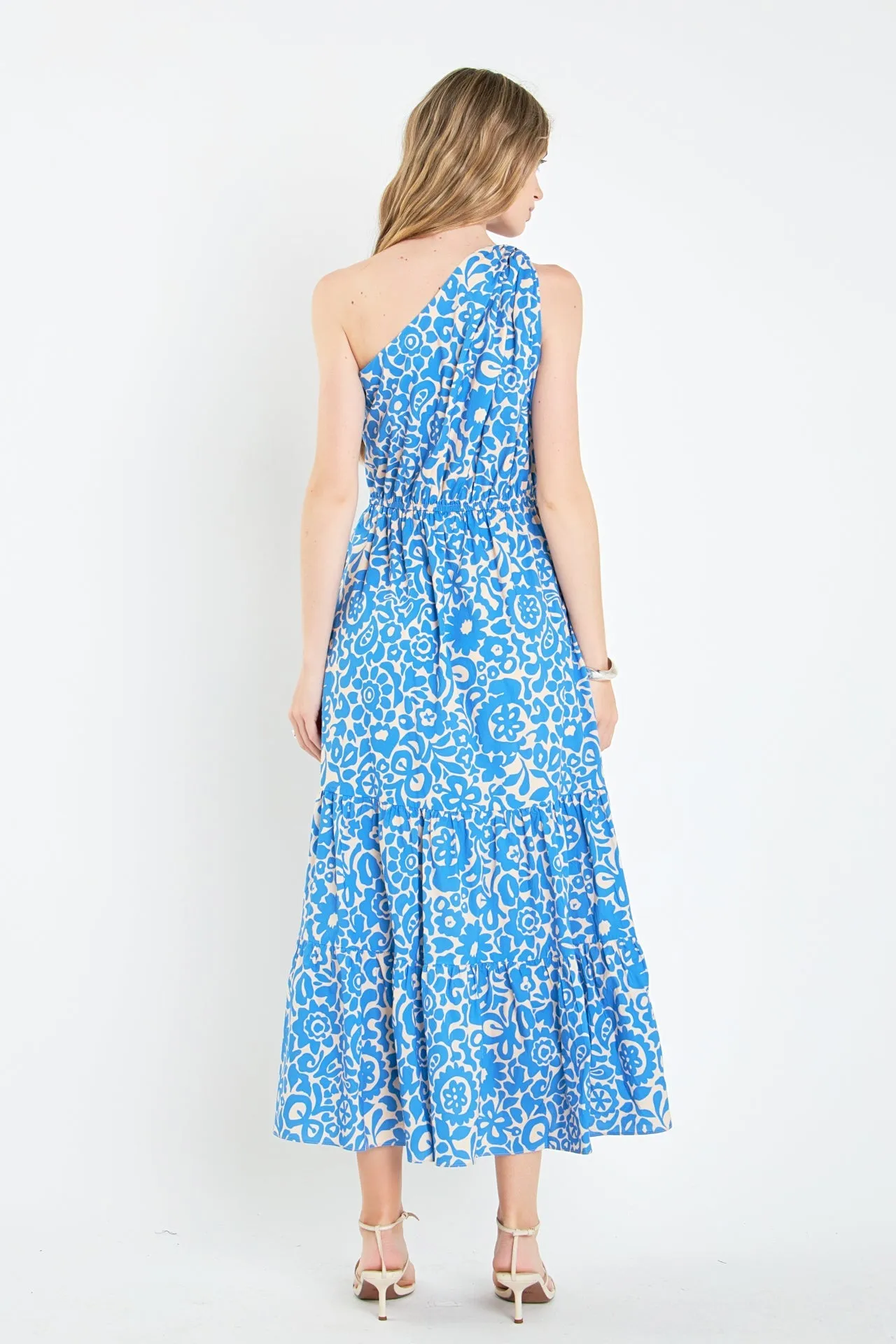 English Factory - One Shoulder Print Maxi Dress