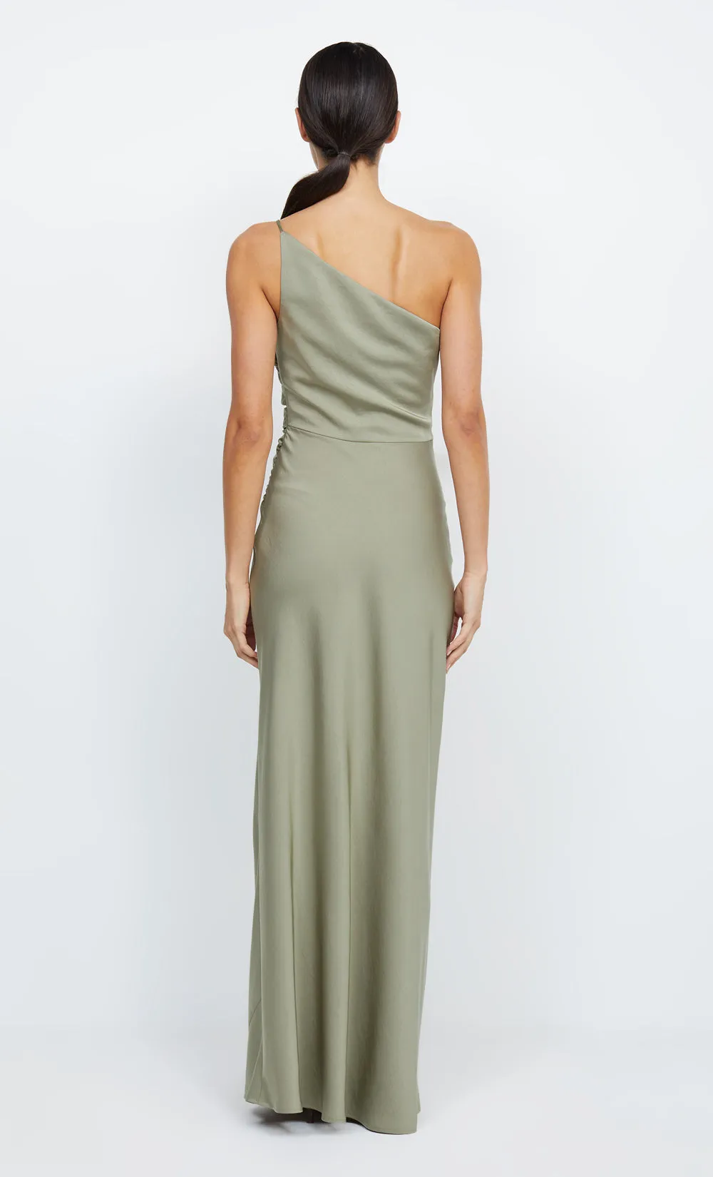 ETERNITY ASYM MAXI DRESS - SAGE