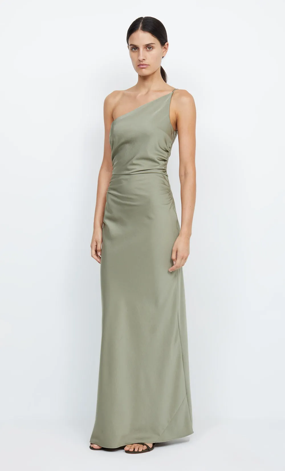 ETERNITY ASYM MAXI DRESS - SAGE