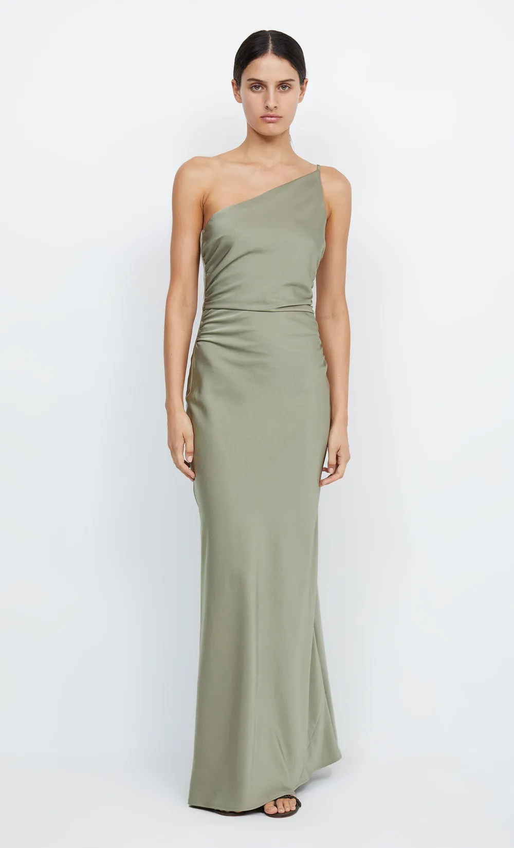 ETERNITY ASYM MAXI DRESS - SAGE