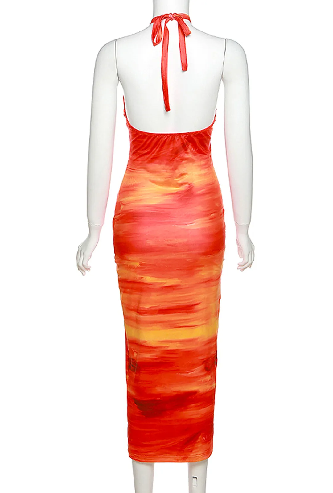 FRANCINE - FIRE PRINTED DRESS